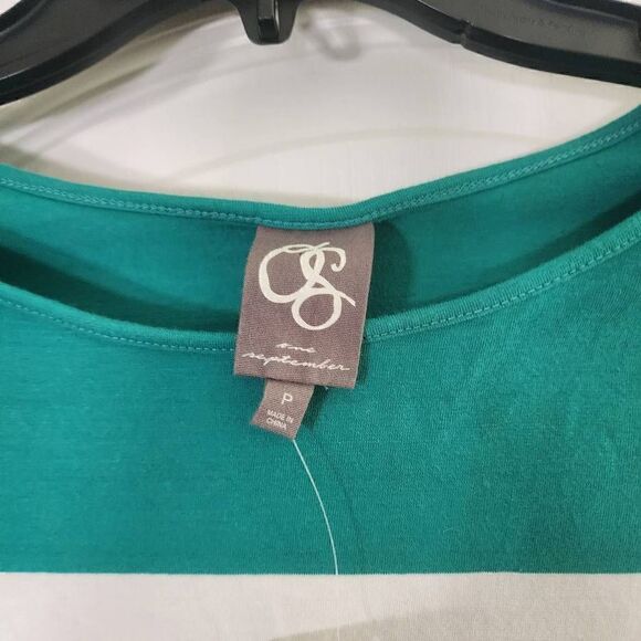 NWT anthropologie One September striped Green top P - Picture 4 of 4